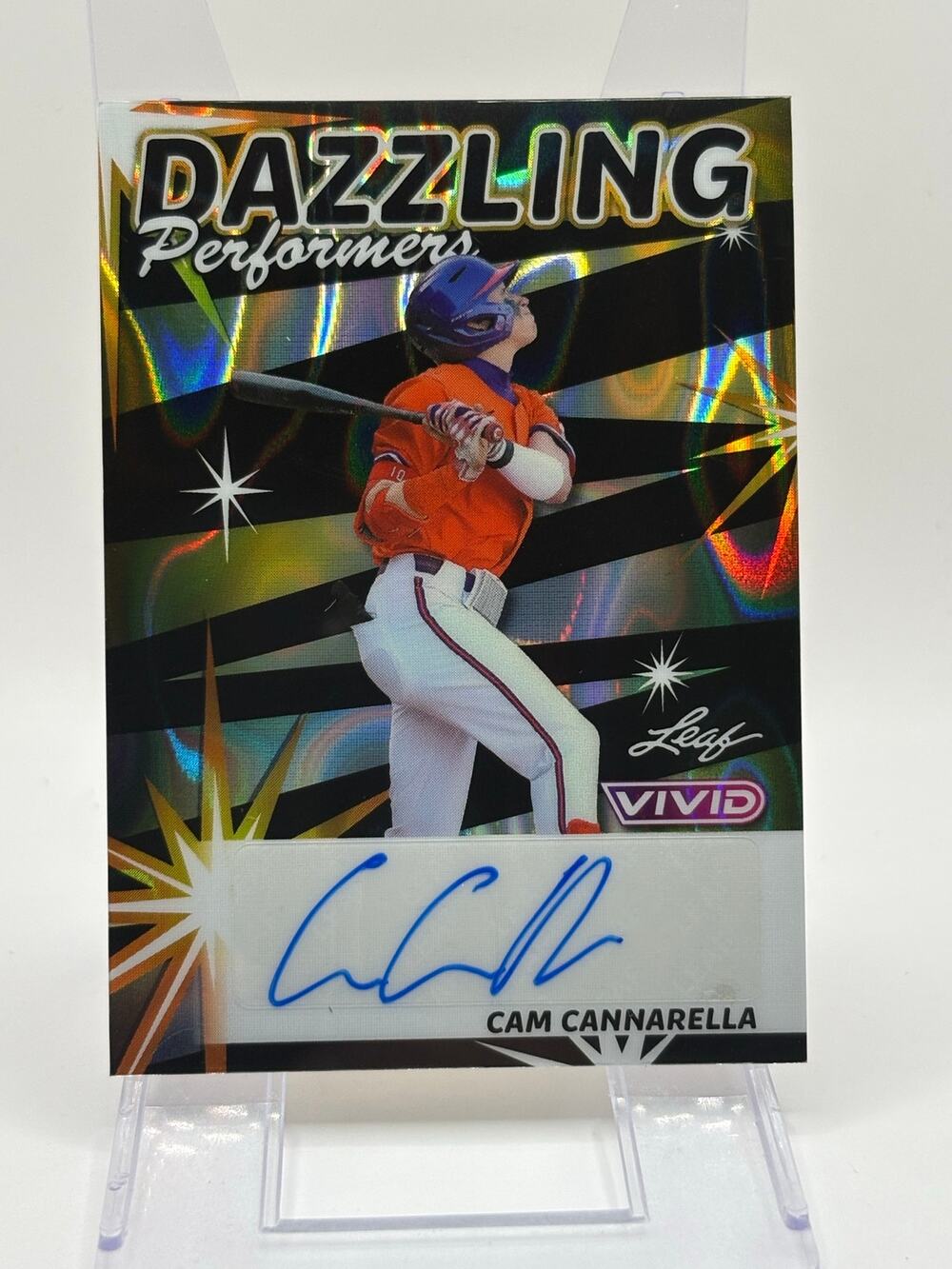 2024 Leaf Vivid Cam Cannarella Dazzling Performers Black Lava Auto /5 SP Marlins